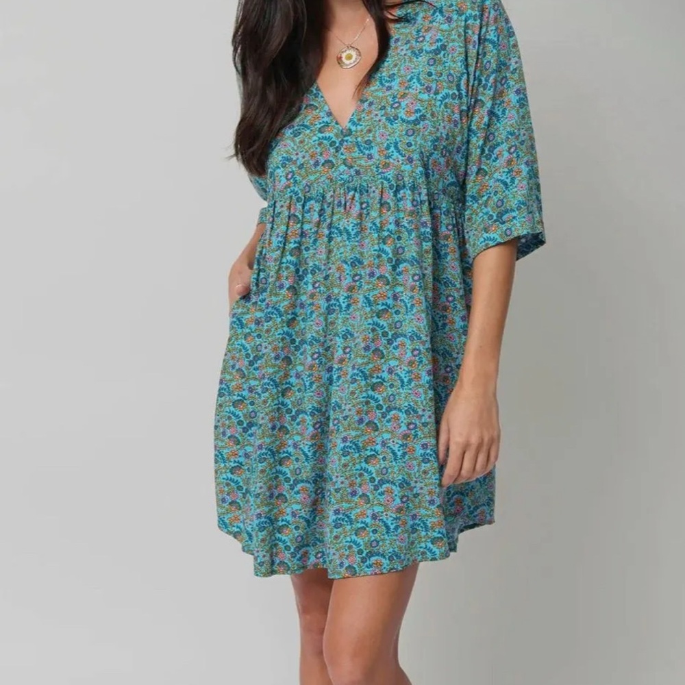 Natural Life Stella V-Neck Mini Dress